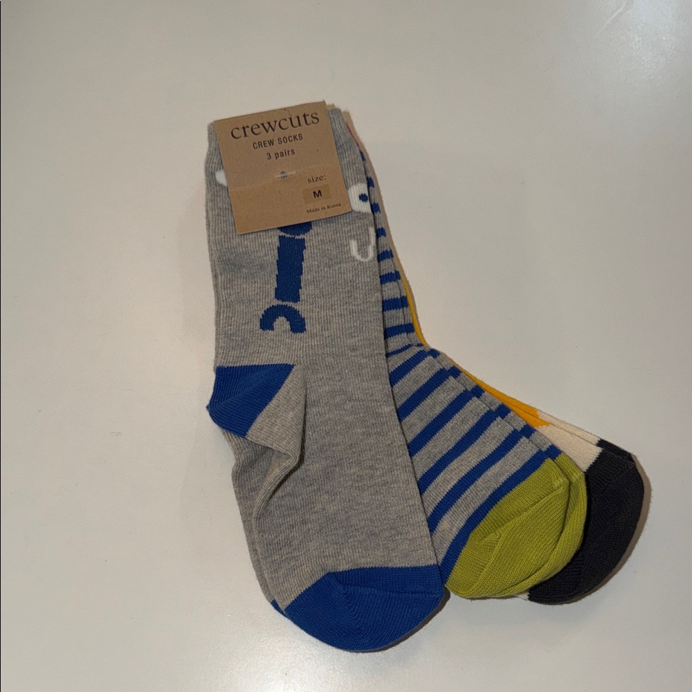 J.Crew Crewcuts NWT kids socks size M ( shoe size 13 to 2 kids)